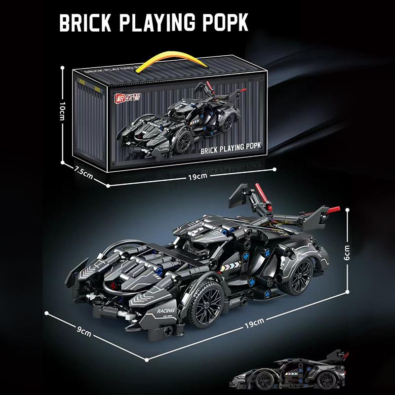 Technologie Závodní Auto Stavebnice Model 1:20 Model auta s rychlým pohybem Mechanická stavebnice Super Block Hračka Dárky pro děti i dospělé
