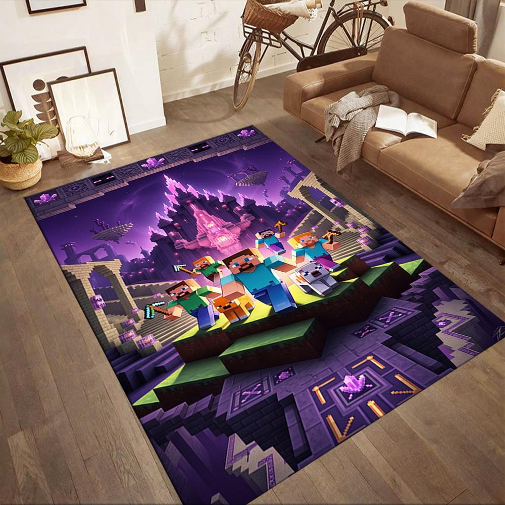 Minecraft 437 Floor Mat Design for Entryway Decorate room Playrooms Dining Room Antislip Carpet Anime Office Decor