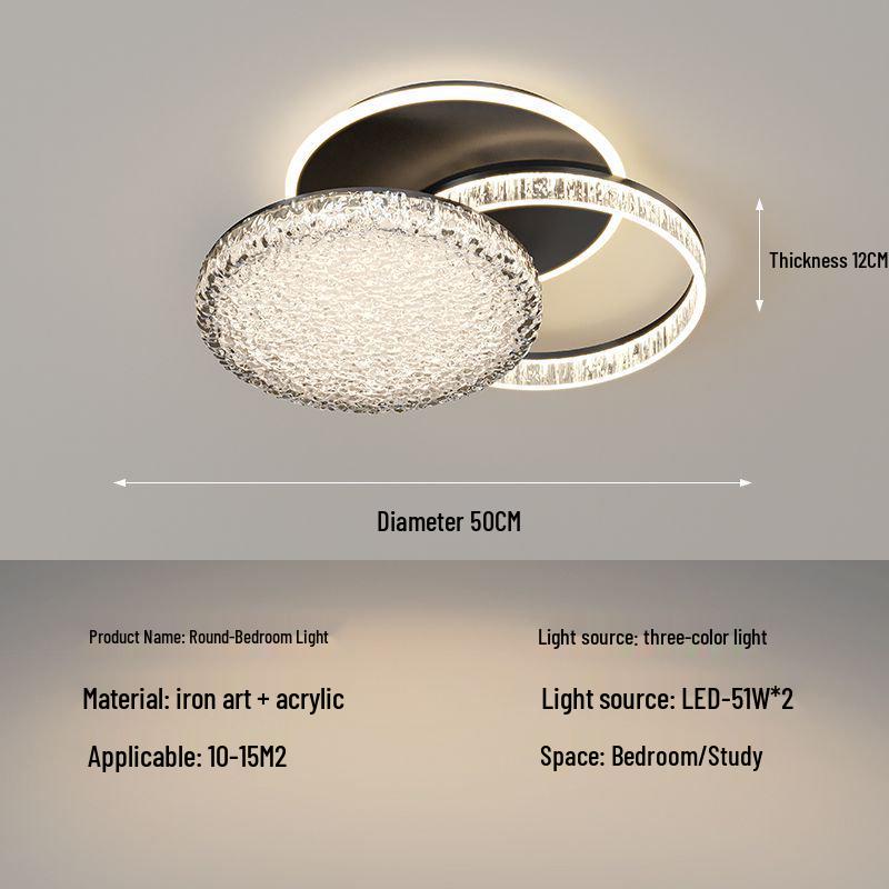 Pre-owned Retro Crystal Ceiling Light for Living Room, Dining, Study, or Bedroom