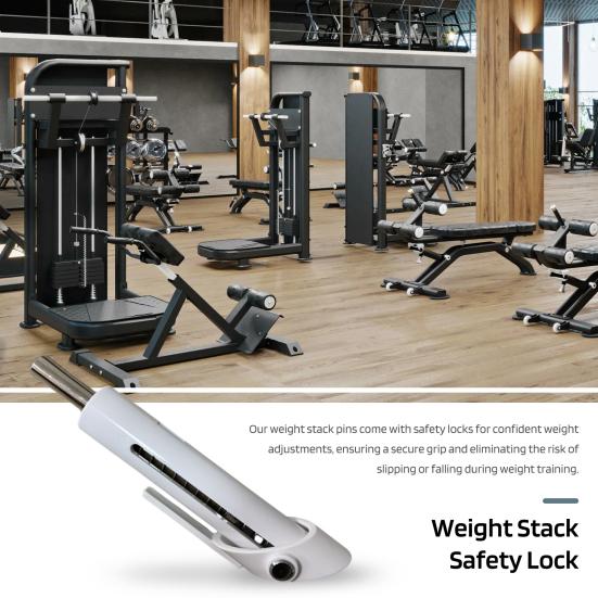 Steel Weight Stack Gym Pin with Comfort Handle Anti-Rust Advanced Muscle Engagement Weight Plate for Weight Reduction Latch