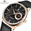 PAGANI DESIGN PD1654 Men's Luxury Dress Watch Japan VH65 Quartz Movement Leather Strap 40mm Business Wristwatch 30M Waterproof