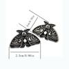 Retro Style Moth Sun and Moon Carved Pattern Earrings Jewelry Gothic Punk Exaggerated Earrings