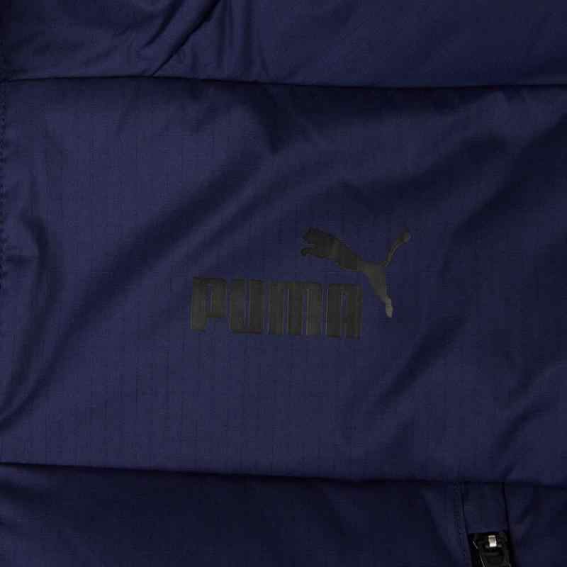 Puma Hooded Down Coat Simple Fashion Zipper Drop Shoulder Long Sleeve Down Jacket Men Coats Blue 678321-06