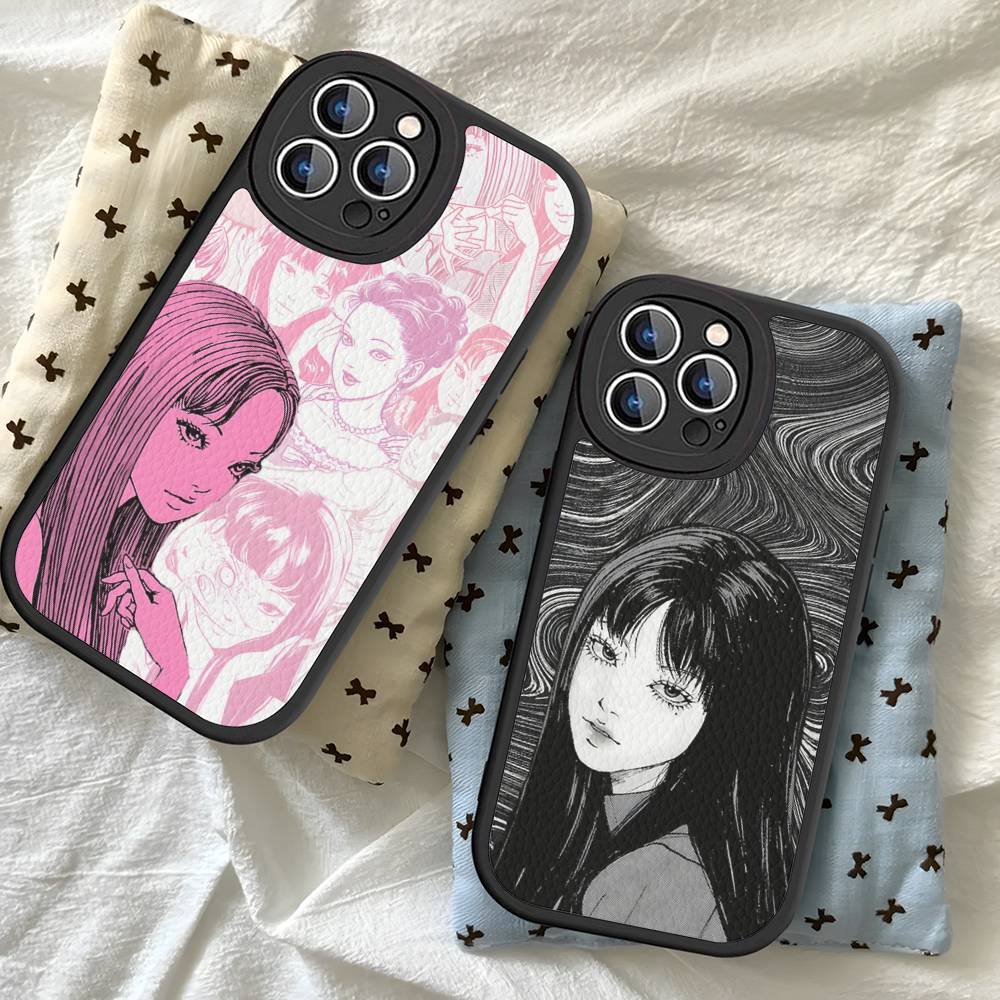 Junji Itos Tomies Leather Phone Case For Iphone 16 15 14 Plus 13 12 11 Pro Max Case