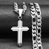 Stainless Steel Cross Necklaces for Men Women Gold Silver Color Hip Hop Crucifix Man Necklace Jewelry collar hombre NZZZ1331S02