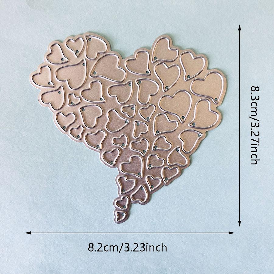 Liebesherzen Metall Stanzschablonen Schablone für DIY Scrapbooking Fotoalbum Prägepapier Karten Basteln Stanzteile