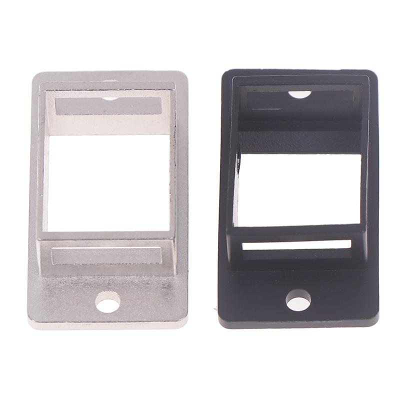 RJ45 1-Port Metallschraube Metall-Panelmontage Keystone-Adapterhalter Langes leeres Montageblech Rahmen Modul