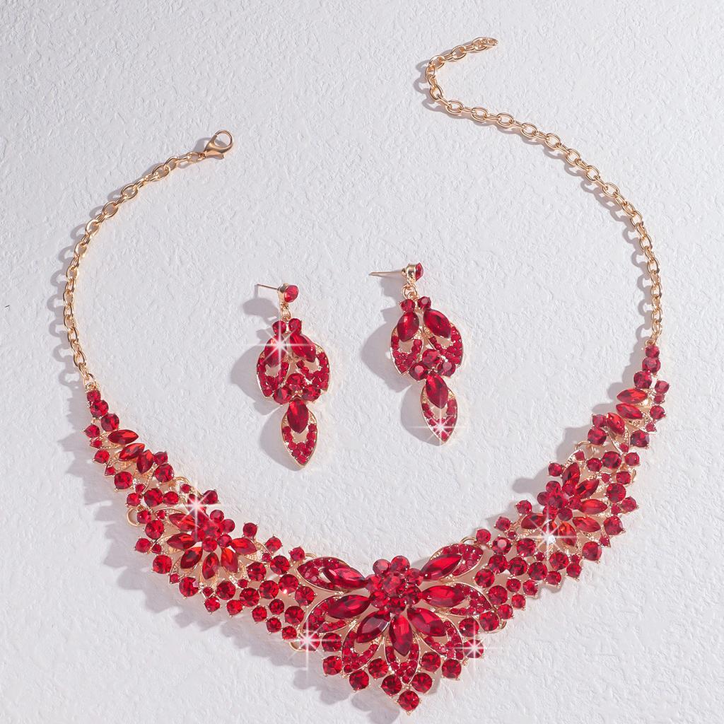 Bridal Necklace and Earrings Set - Colorful  Vintage-inspired  High-end Design Accessories