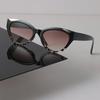 Fashion Cat Eye Sunglasses Women Men Retro Brand Designer Mirror Sun Glasses Female Male Gradient Colors