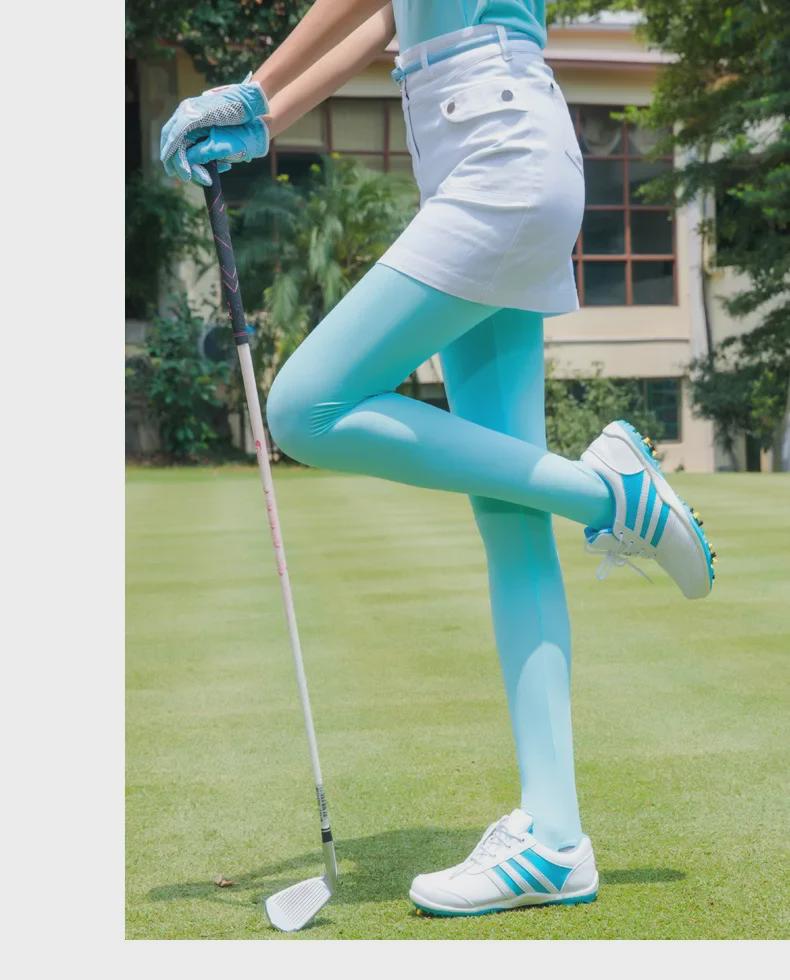 TYGJ Dámské golfové legíny s ochranou proti slunci - Letní prodyšné ledové hedvábí, nášlapné kalhoty