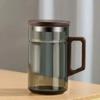 Tea Cup With Crescent Moon Filter Japanese Wooden Handle Heat-resistant Glass Cups Tea Leaf Separation Tea Cup Set