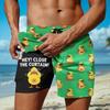 Men's Animal Duck Funny Gestures Swimming Trunks Board Shorts Shorts Mid Waist Streetwear Hawaiian Casual