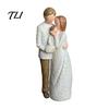 Gift for Valentine Day Wooden Texture Resin Figurine, Hand Carved Mother & Child/Family/Couple/Dog Owner Decorative Statue Office Statue,
