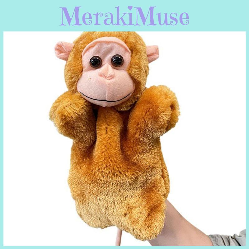 Monkey Plush Hand Puppet With Pp Cotton Filling For Kids Playtime Fun