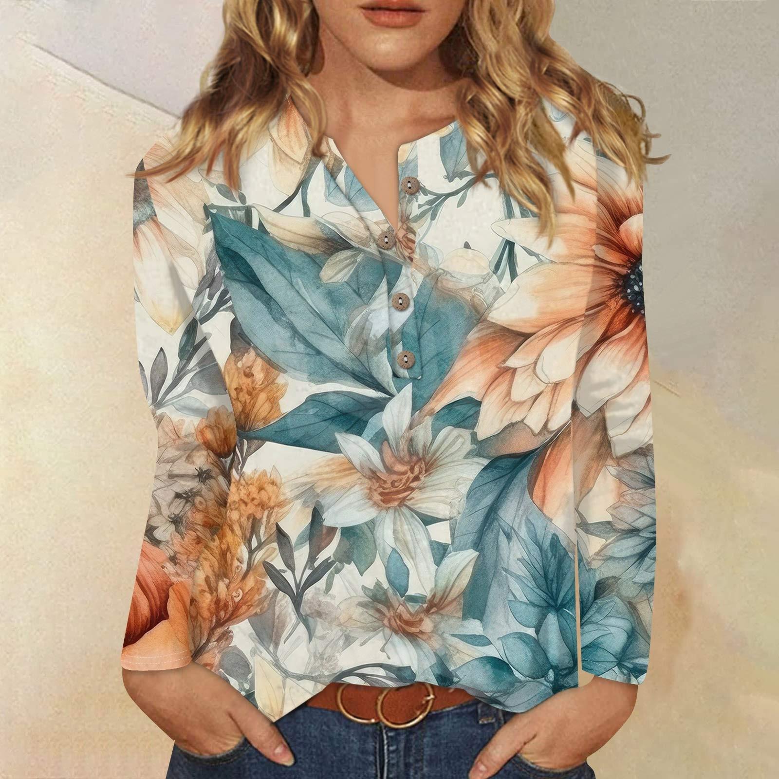 

Женский модный повседневный топ с длинными рукавами и пуговицами с круглым вырезом и круглым вырезом M