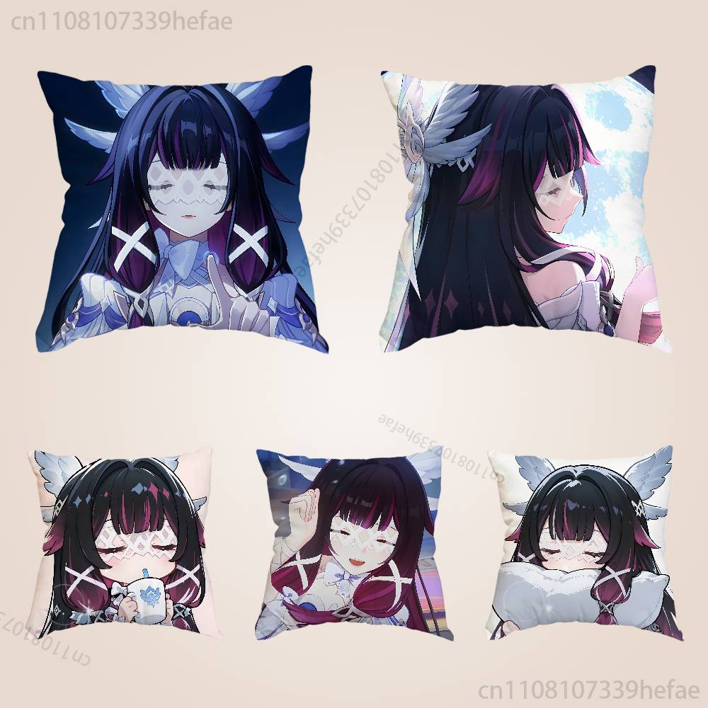 Genshin Impact Columbina Pillow Case Plush Pillow Cases Home Decoration Pillow Cover for Sofa Bed Chair Living Room