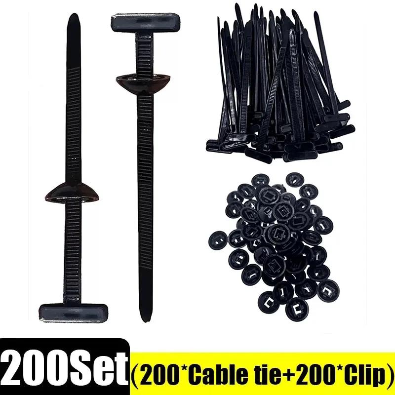 300/1PCS Universal Cable Tie Buckle Heavy Duty Self-Locking Nylon Zip Ties Holder For Car Multipurpose Plastic Cable Ties Tool