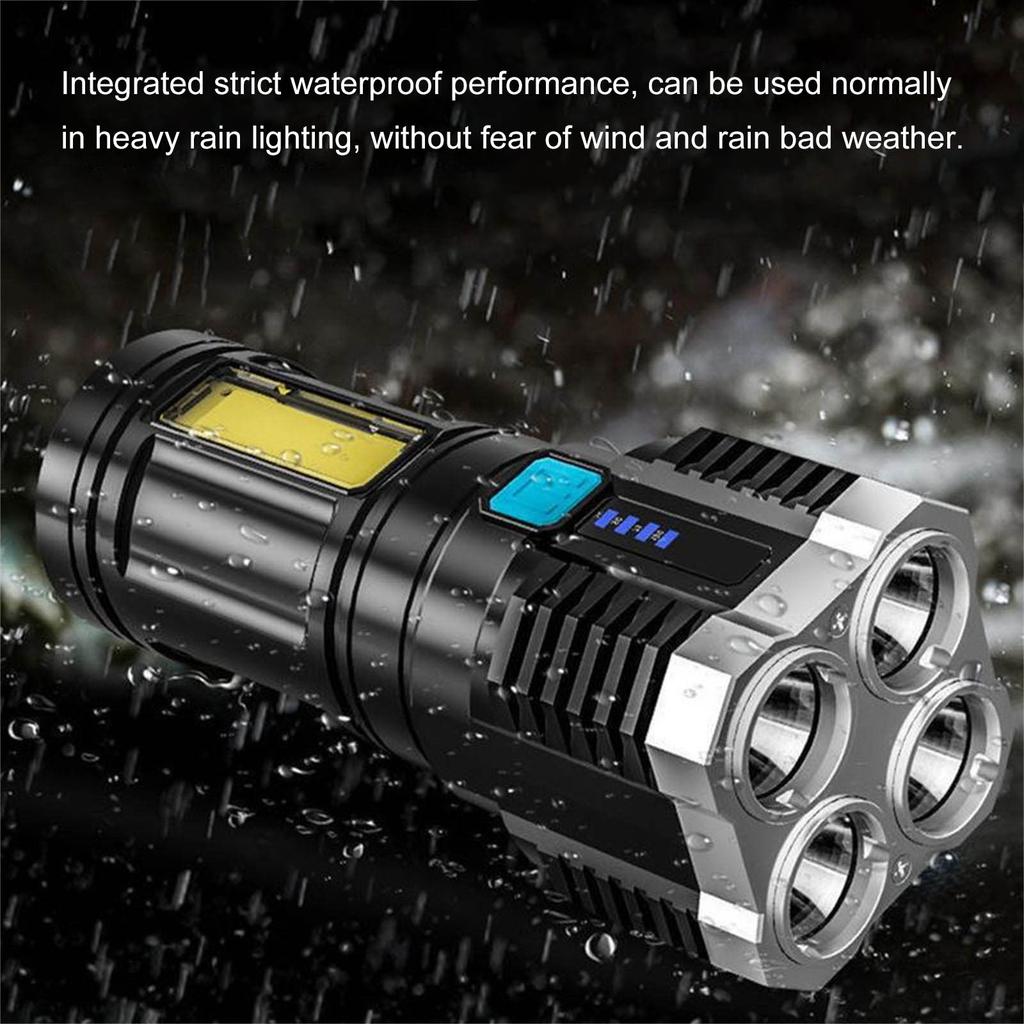 LED Torch USB Rechargeable 4022 Lumen Super Bright Flashlight with 4 Modes Water Resistant Handheld Torches for Camping