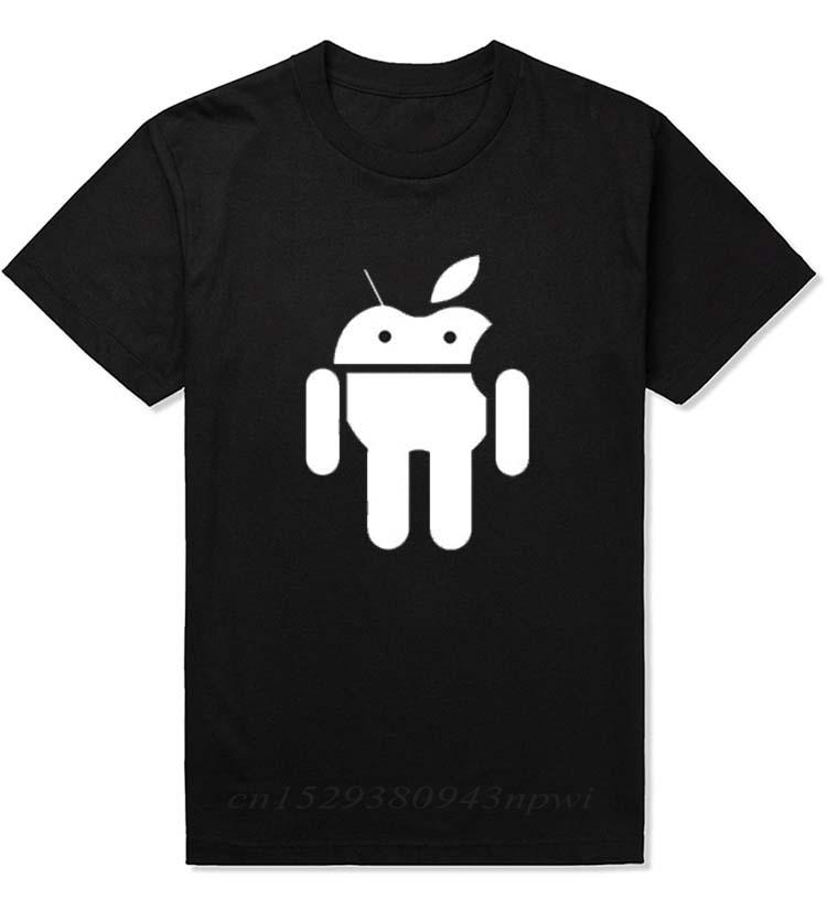 Fashion Unisex T Shirts Android Robot Male tshirt humor logo printed funny t shirt short sleeve Round Neck Ringer Tees