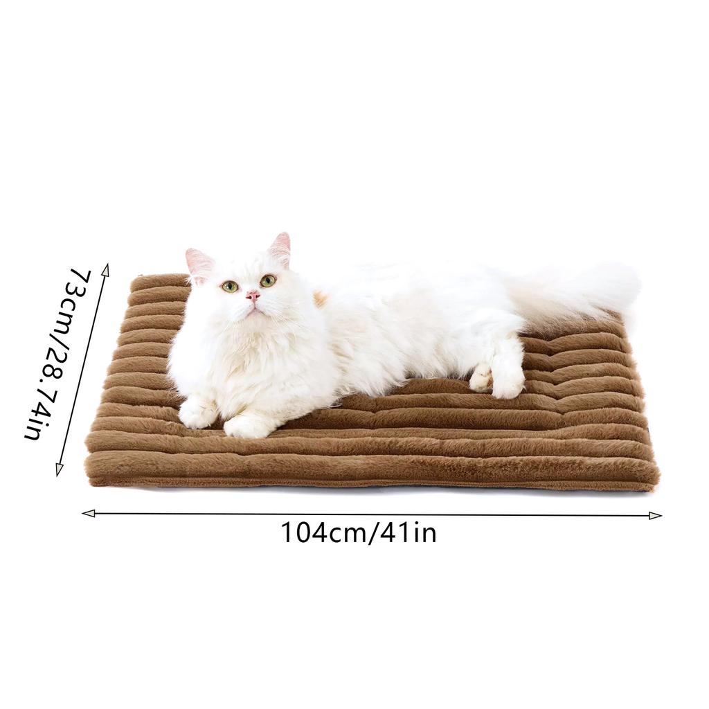 Universal Pet Sleeping Pad Fur Dog Cat Universal Comfort Warm Mat With Non Slip Bottom Soft Warm Cat Dog Cushion For Home Use