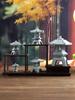 Envy Porcelain Stone Lantern: Small Chinese Pavilion Ornament for Desktop or Fish Tank Scenery.
