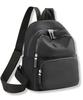 Ventury Women's Mini Backpack, Small, Lightweight, Water-Repellent, Perfect for School, Work, Travel, and As a Diaper Bag, Black Nylon,