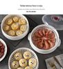 Dual-Layer Microwave Steamer: Food-Grade Water-Add Container with Thickened Tray & Grid
