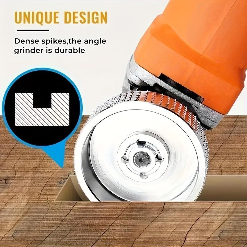 1pc Wood Carving Disc, Dia 2.95inch, Grinder Wood Grinding Wheel Grinder Shaping Disc, Wood Sanding Carving Tool, Woodworking Angle Grinder Attachment