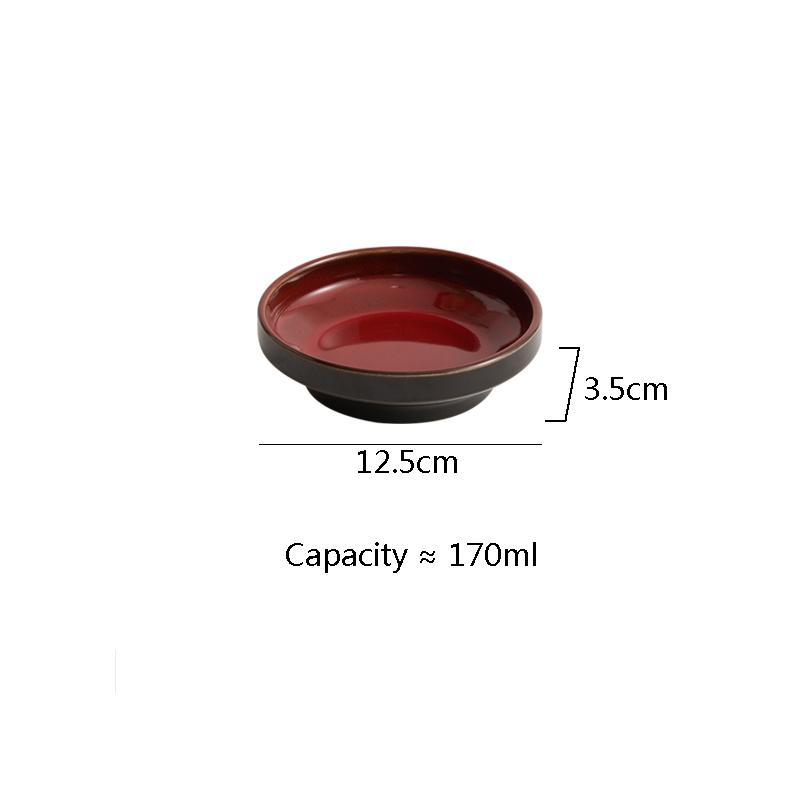 Kiln Changes High Footed Snack Plate Ceramic Dessert Plate Appetizer Plate Seasoning Dish Hotel Molecular Cuisine Tableware