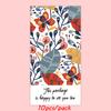 10-50Pcs Thank You Sticker This Package Is Happy To See You Too Flower Stickers Seal Label For Small Business Package Decor