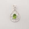 Peridot Gemstone 925 Stamped Silver Designer Handmade Pretty Pendant 1.40" For Anniversary Gift PP-19-9