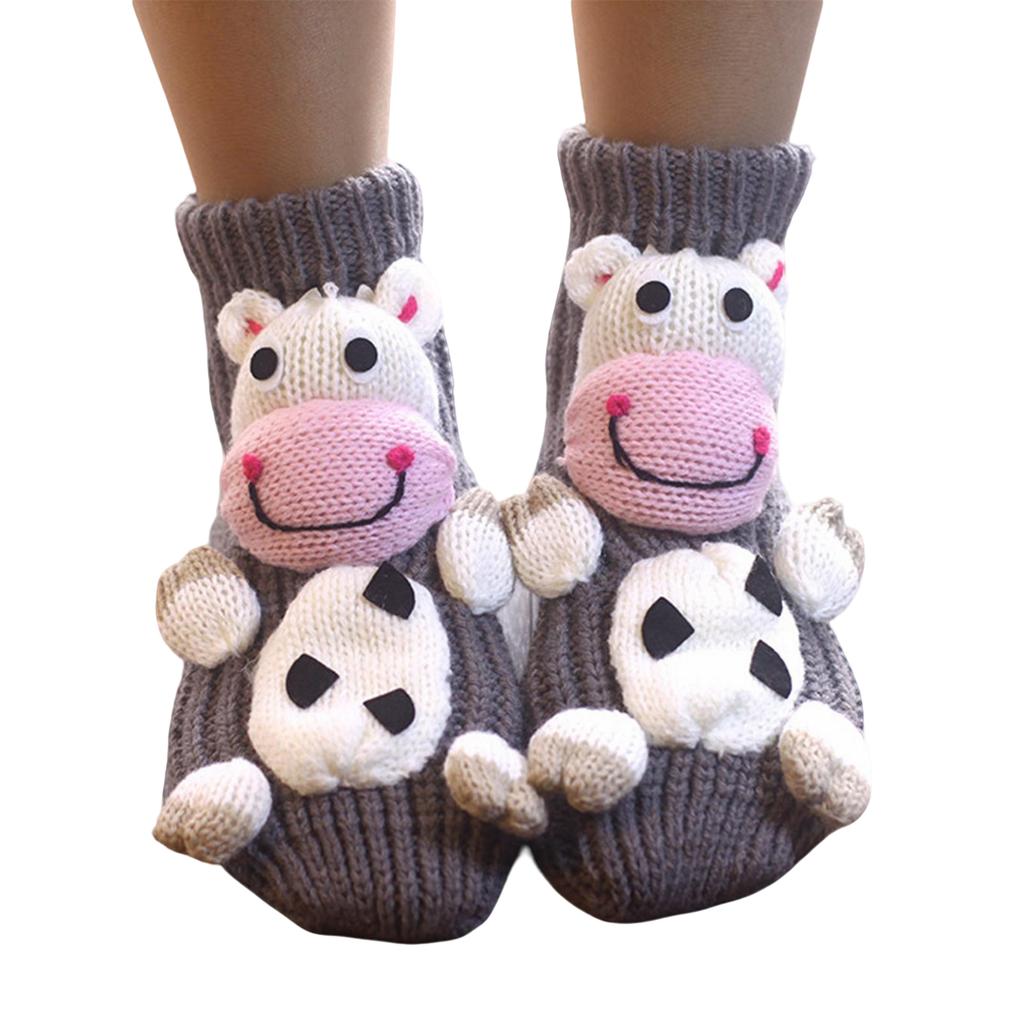 Women's Thick Knit Proof Warm Casual Floor Carpet Socks