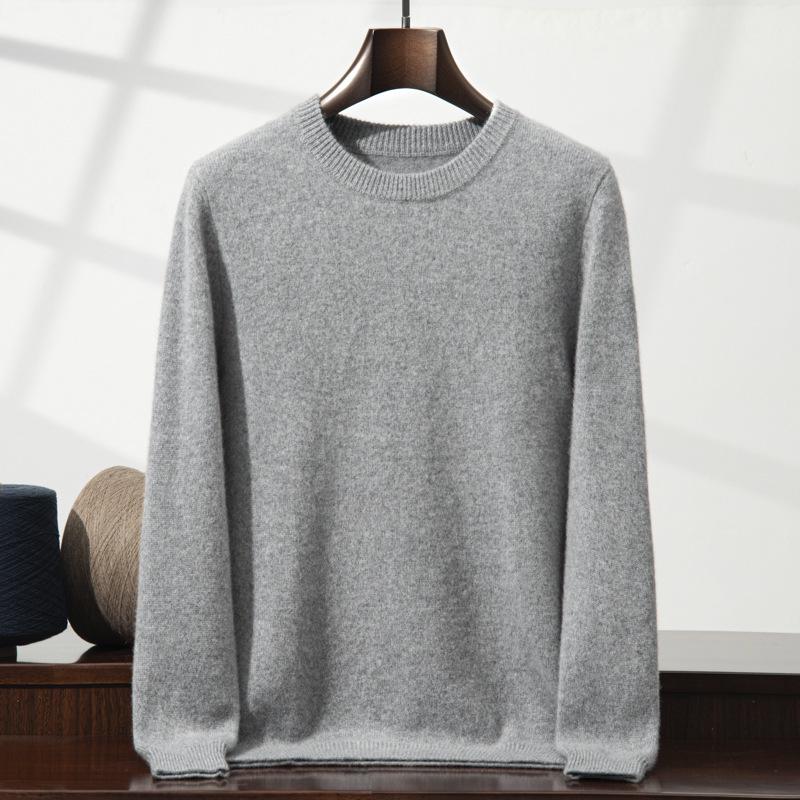 Men's Half-High Collar Thickened Cashmere Sweater - Soft Seven-Gauge Knit for Autumn/Winter