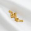 Gold Plated Hollow Cylinder Spacer Beads for Necklaces, Bracelets, and Braiding.