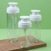 150/200/300ml Transparent Flat Shoulder Press Lotion Bottle Empty Essence Water Facial Cleanser Dispenser Cosmetic Containers