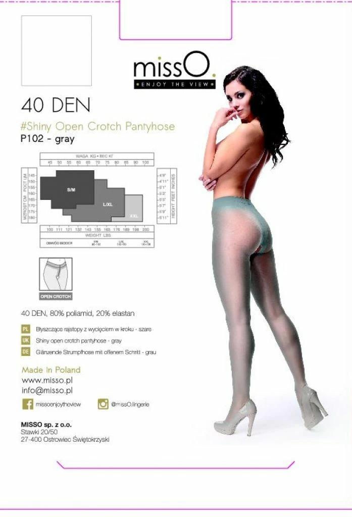 Cutout Tights - MissO P102 Gray S/M