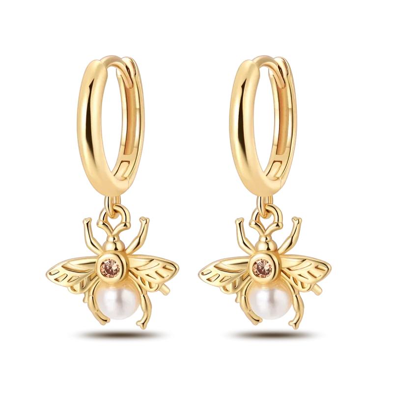 Original New In 925 Silver Gold Star And Moon Pave Colored Zircon Earrings For Women Trending Fashion Jewelry Birthday Gift