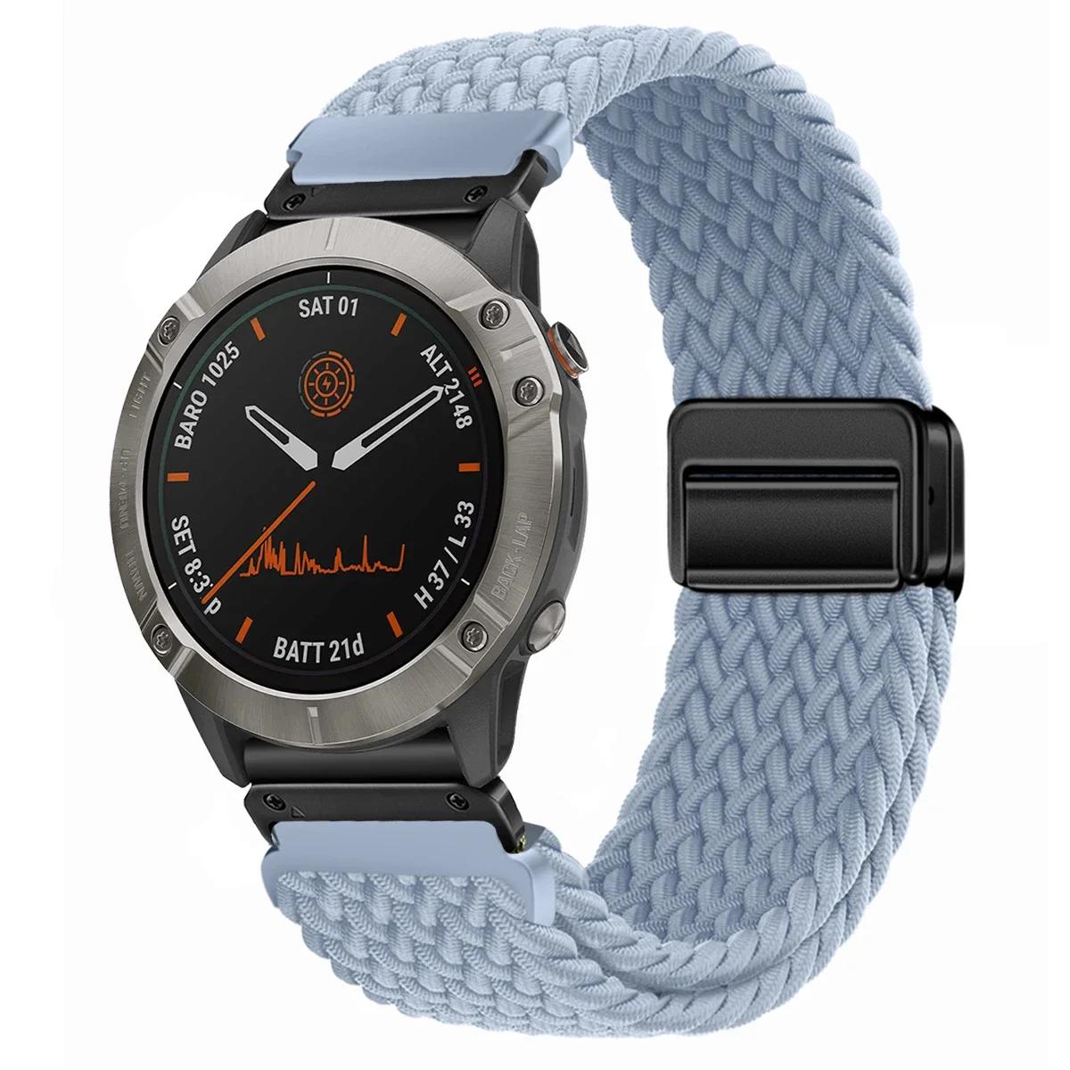 

22 26 мм Эластичный Быстросъемный Нейлоновый Ремешок Enduro2 Браслет Для Garmin Fenix5 5XPlus 6 6XPro 7 7XPro 8 Браслет Tactix7Pro Ремешок Для Часов Quick fit 22mm