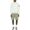 Stone Island SS24 Soft Shell Solid Color Single-Breasted Casual Hooded Windproof Waterproof Breathable Jacket Men jackets Pistachio 801540227-V0051