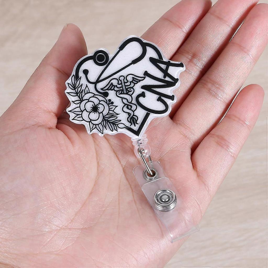 Badge Reel ID Badge Holder Retractable Clip Graduation Gifts Certified Nurse Nursing Assistant Accessories Nurse Badge Reel Gifts Medical Worker Badge