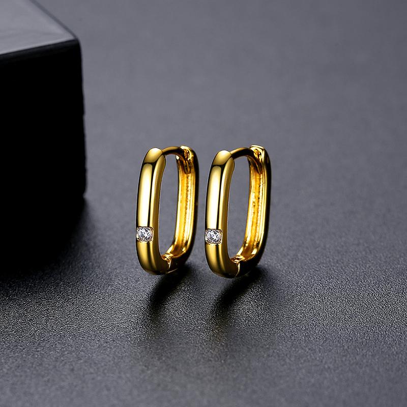 LUOTEEMI Woman Huggie Hoop 2026 Gold Jewelry Thick Earing Plated Hot Sale Fashion Jewellery Earring