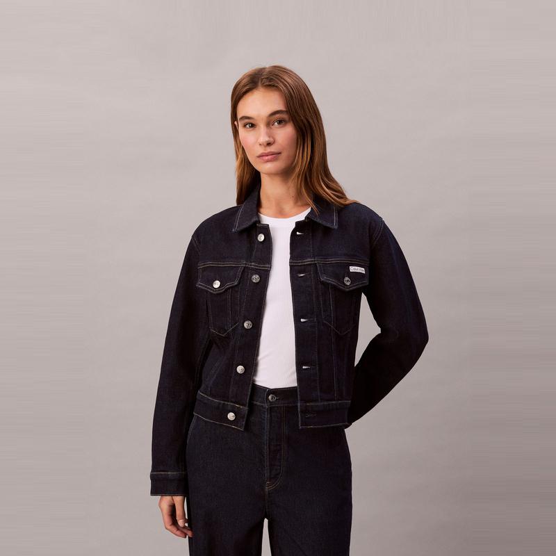 Calvin Klein American Vintage Classic Collar Denim Jacket Women Jackets 47D790G