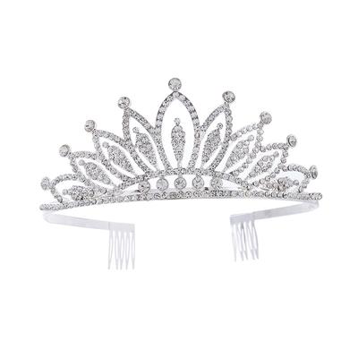 New Style Headband Alloy Rhinestone Birthday Headband Wedding Plate Hairpin Anti-slip Comb High Luxury Crystal Crown