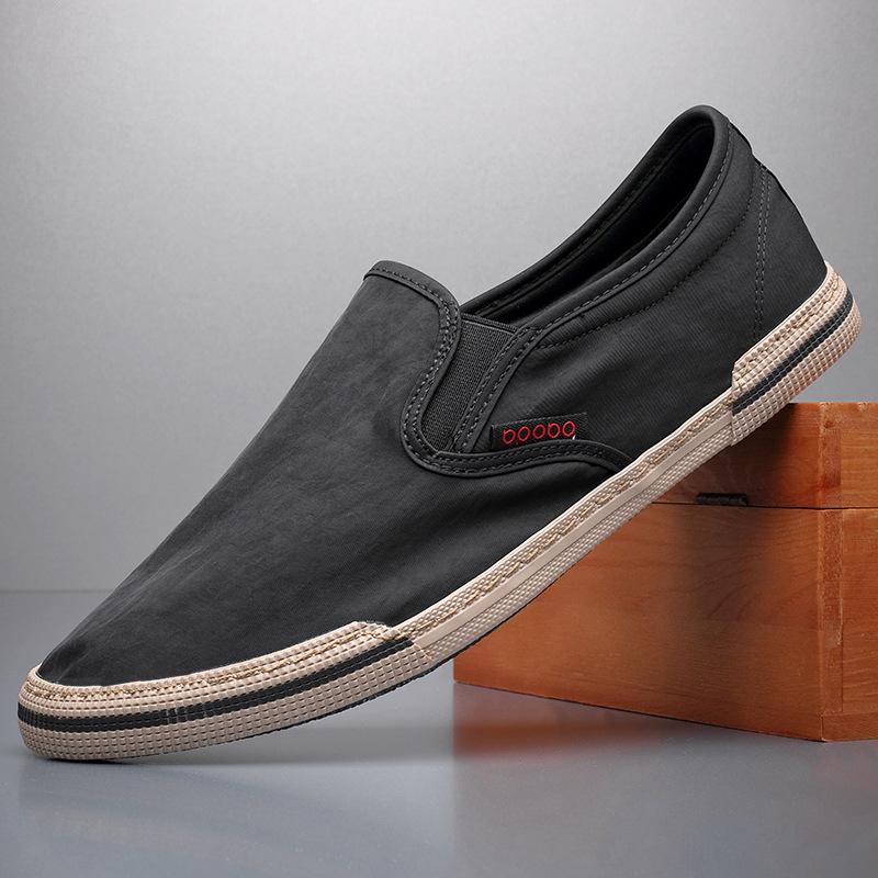 Новые парусиновые туфли повседневные мужские модные низкие туфли без застежек теннисные — фото 2