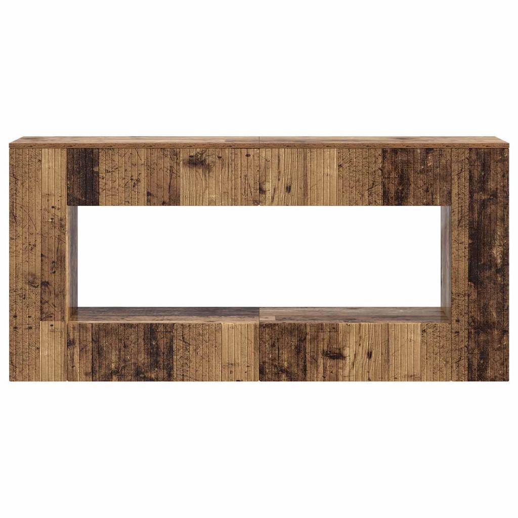 Console Table Striped Rustic Wood 155 x 29 x 74 cm Engineered Wood