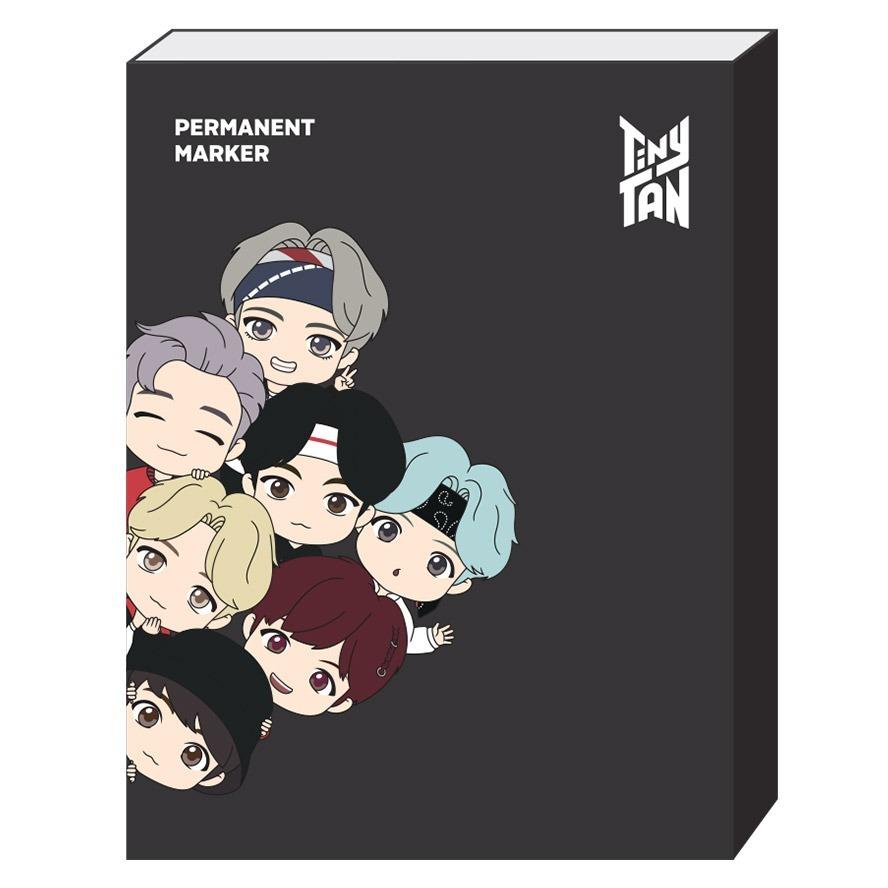 BTS TinyTAN Monami Permanente Markerset KPOP Merchandise Schrijfwaren Verzamelaar Fan Cadeau white
