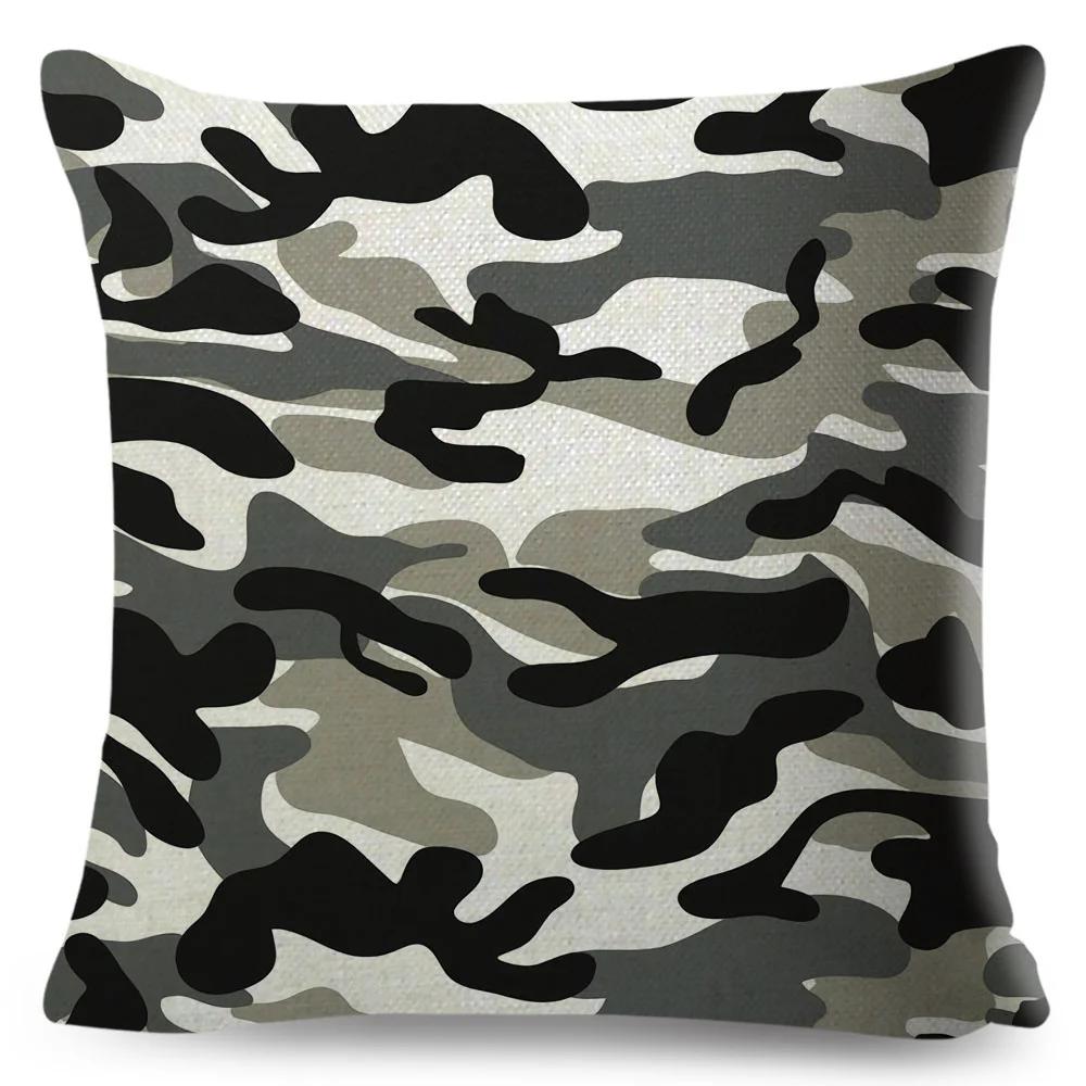 Heimdeko Geometrische Kissenbezüge Dekorative Militär-Camo Kissenbezüge Schlafzimmer Wohnzimmer Sofa Autos