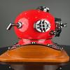 45.72 cm Red Deep Sea Scuba Divers Diving Helmet with Wooden Base Marine Nautical Boston Scuba Diving Helmet Best gift Item