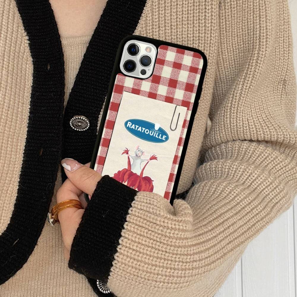 

Remy Ratatouille PC+TPU Phone Case For IPhone 11 12 13 14 15 16 17 Plus Pro Max Cover iPhone 12