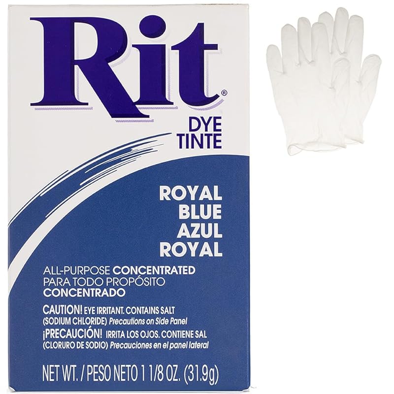 

Multipurpose Concentrated Lit Dye Powder with Plastic Gloves for Clothing, Decorations and Crafts single pack – royal blue